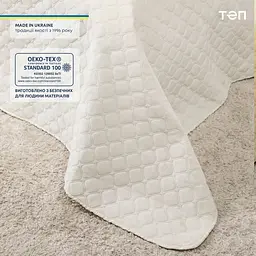 Покривало ТЕП Velour ромб круглий 210х150 см молочне (4-00515_22466) - мініатюра 7