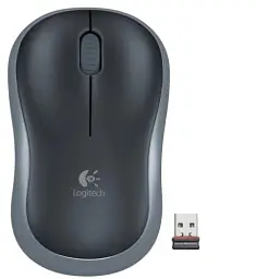 Миша Logitech M185, Grey/Black, USB, бездротова, оптична, 1000 dpi, 3 кнопки, 1xAA (910-002235)