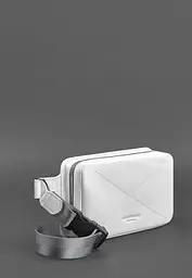 Шкіряна жіноча поясна сумка Dropbag Mini біла - мініатюра 3