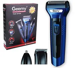Чоловічий набір Geemy GM-566 3 в 1 для догляду за волоссям, бородою, тример для носа, бритва - мініатюра 4