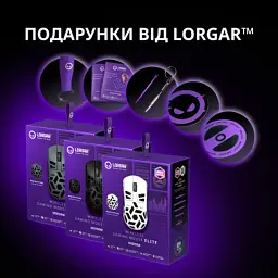 Мишка Lorgar Elite MSE90W Wireless/Bluetooth Black (LRG-MSE90W-BK) - мініатюра 12