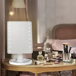 Косметичне дзеркало з LED-підсвіткою 16 світлодіодів, білий Yiwu HP-10-3AW - мініатюра 3