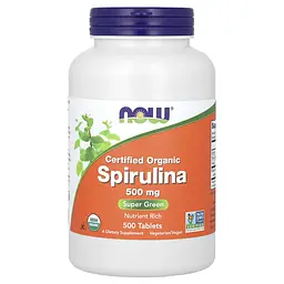 Сертифікована Органічна Спіруліна Org Spirulina 500 мг - 500 таблеток