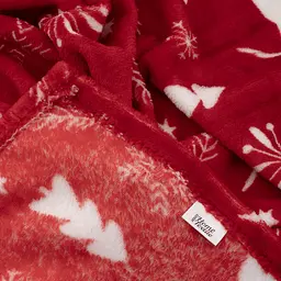 Плед Ardesto Christmas Flannel 160х200 см 100% поліестер олені червоний pbe0050481 - мініатюра 5