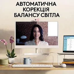 Веб-камера Logitech Brio 100 Full HD Rose (960-001623) - мініатюра 3