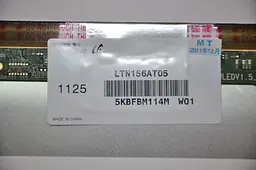 Матриця 15.6 LTN156AT05 1366х768, 40pin, LED, NORMAL, глянцева, роз'єм ліворуч знизу для ноутбука - мініатюра 2