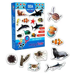 Магнітна гра Vladi Toys ML4031-28 EN "Magdum", "Sea. Рhoto", англ. мова Дитячий набір магнітів Морські тварини - мініатюра 2