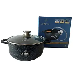 Каструля Vinnarc кругла 22 см 3.2 л вугільно-чорний (BL-0322NS) - мініатюра 5