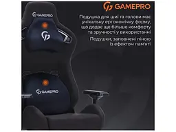 Крісло ігрове GamePro GC900 XL Fabric Black (GC900B) - мініатюра 11