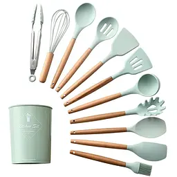 Набір кухонного приладдя XPRO Kitchen Set 12 предметів бірюзовий (42902-_338) - мініатюра 2
