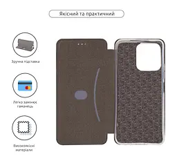 Чехол-книжка для TECNO Spark Go 2 4G (KM4), G-Case, черный, кожаный чехол-книга из экокожи (PU) и TPU, с магнитом, с подставкой и вместительным кардхолдером, противоударный, защита всего корпуса, ArmorStandart (ARM87148) - мініатюра 3