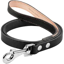 Повідець Collar одинарний непрошитий (ширина 16 мм, довжина 122 см) чорний