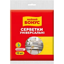 Серветки віскозні Бонус 10 шт