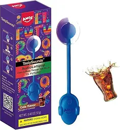 Льодяник Amos Tasty Sounds Audio Lollipop Cola Flavor 12г - мініатюра 2