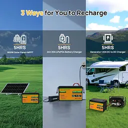 Акумулятор Eco-Worthy LiFePO4 24V (25.6V/100Ah/2560Wh) (Eco-Worthy-251002) [164644] - мініатюра 10