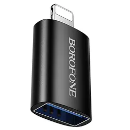 Перехідник Borofone BV 26 Lightning Male to USB Female USB 2.0 Black - мініатюра 5