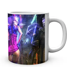 Кухоль GeekLand Cyberpunk 2077 Кіберпанк 2077 черниці CY 02.584 330 мл білий - мініатюра 2
