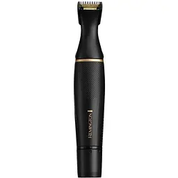 Тример Remington T-Series, для бороди, вусів, окантовки, брови, носа та вух, ААх1, вібраційний мотор, насадок-4, сталь, чорний