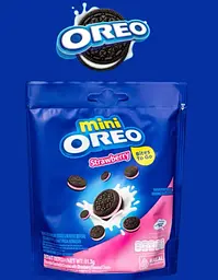 Печиво Oreo Biscuit Mini Filled With Strawberry Cream 61.3 г - мініатюра 3