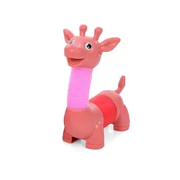 Дитяча іграшка-антистрес "Жирафик" Bambi SS-8024(Coral-2) світлові ефекти