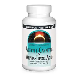 Амінокислота Source Naturals Acetyl L-Carnitine & Alpha-Lipoic Acid 650 мг 30 таб
