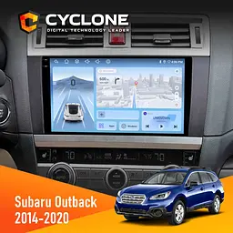 Штатна магнітола Subaru Outback 2014-2020 Cyclone C9-012 4x64, DSP, 4G Cyclone (НФ-00008033)