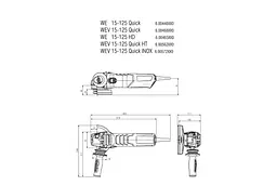 Шліфмашина кутова WEV 15-125 Quick 125мм 1550Вт Metabo teh0025434 - мініатюра 6