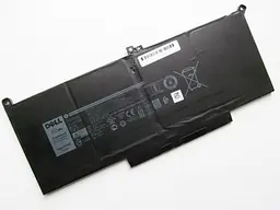 Акумулятор для ноутбука Dell Latitude 7280 F3YGT, 7500 mAh (60Wh), 4cell, 7.6V, Li-ion, чорний - мініатюра 3