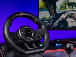 Кермо + коробка передач + педалі Tracer SimRacer MANUAL GEARBOX 6 in 1 PC/PS4/PS3/Xone/X360/SWITCH (TRAJOY47345) - мініатюра 7