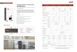 Акумулятор Must LP16-48100 5,12 кВт·год LiFePO4 для гібридних та автономних систем енергозбереження - мініатюра 2