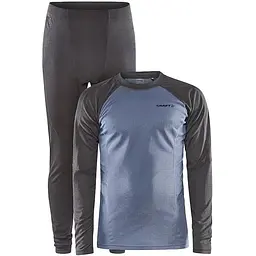 Комплект термобілизни Craft Core Warm Baselayer Set Man L Чорний/Синій (1068-1909709 L 985362)