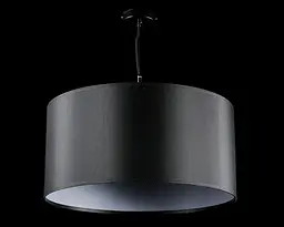 Підвісна люстра з тканинним абажуром Splendid Ray L232066/530/3 (BK) чорна, Ø53 см, 3 лампи E27