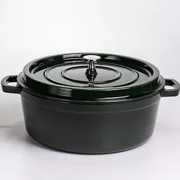 Кокотниця чавунна емальована 7,5 л, малахіт Yongkang HP-FLG-14 green