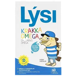 Омега-3 для дітей Lysi з вітаміном D3 жувальні капсули з фруктовим смаком №60 2 упак. - мініатюра 2