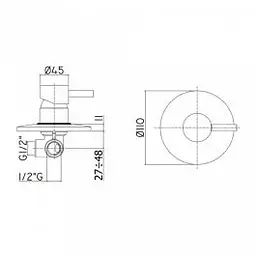 Змішувач для душу Paffoni Light white matt LIG011BO, Білий матовий - мініатюра 2