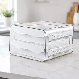 Контейнер полиця для яєць / Лоток підставка для яєць Egg box / Двоярусний органайзер для яєць - мініатюра 2