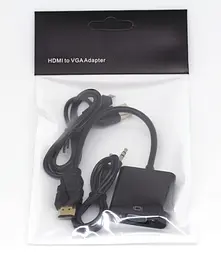 Перехідник HDMI M VGA F (з аудіо інтерфейсом), кабель 20см. OEM - мініатюра 6