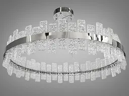 Люстра стельова LED Luminex Diasha 828/800CH, 90W, кришталь, хром, для кухні, вітальні, коридору - мініатюра 3