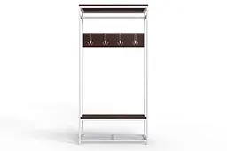 Вішалка модульна підлогова Ferrum-decor Треліс 15 180x90x38 білий ДСП Венге 16мм (FRD-105513) - мініатюра 4