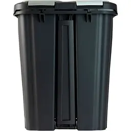 Відро для сміття MBM My Home сортувальне з кришкою та педаллю 10+10 л сіре (BIN-05 (10+10L) LIGHT GRAY/GRAY) - мініатюра 3