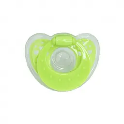 Дитяча силіконова пустушка "Салатове серце" MGZ-0517(Green) кругла - мініатюра 2