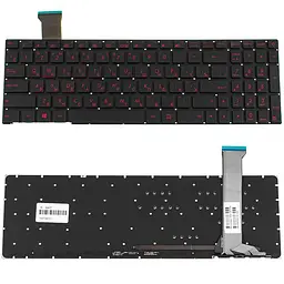 Клавіатура для ноутбука ASUS (GL752VW series) rus чорний без фрейма підсвічування клавіш