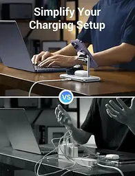 Бездротове зарядне — стенд Ugreen CD278 3-in-1 Wireless Charger (90326) - мініатюра 5