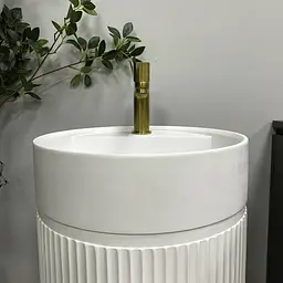 Умивальник підлоговий VBI Mirano white matt VBI-019022, Білий матовий - мініатюра 3