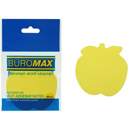 Блок паперу для нотаток Buromax Neon Яблуко з клейким шаром 50 аркушів в асортименті (BM.2360-99)