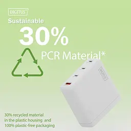 Digitus Зарядний пристрій GaN 3хUSB-C, 1хUSB-A, 140W - мініатюра 7