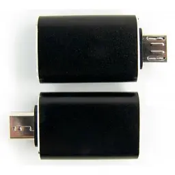 Перехідник OTG USB 2.0 AF to Micro 5P black Dengos (ADP-017) - мініатюра 3