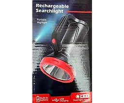 Фонарь поисковый (прожектор) Новый XPRO Rechargeable Search Light Portable Highlight 50W с USB зарядкой черный (Rechargeable_Search_411) - мініатюра 5