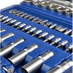 Набір інструментів на 108 предметів у пластиковому кейсі UKC Tools PCS-108 Синій - мініатюра 2