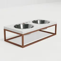 Hollky Base M — миски на підставці для середніх собак та великих котів (2 × 0,95 л) - мініатюра 4